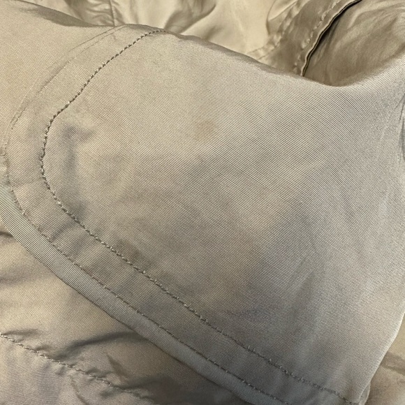 Ted Baker khaki button down purple lined midi length jacket. 3 (med) 38 - Picture 5 of 16